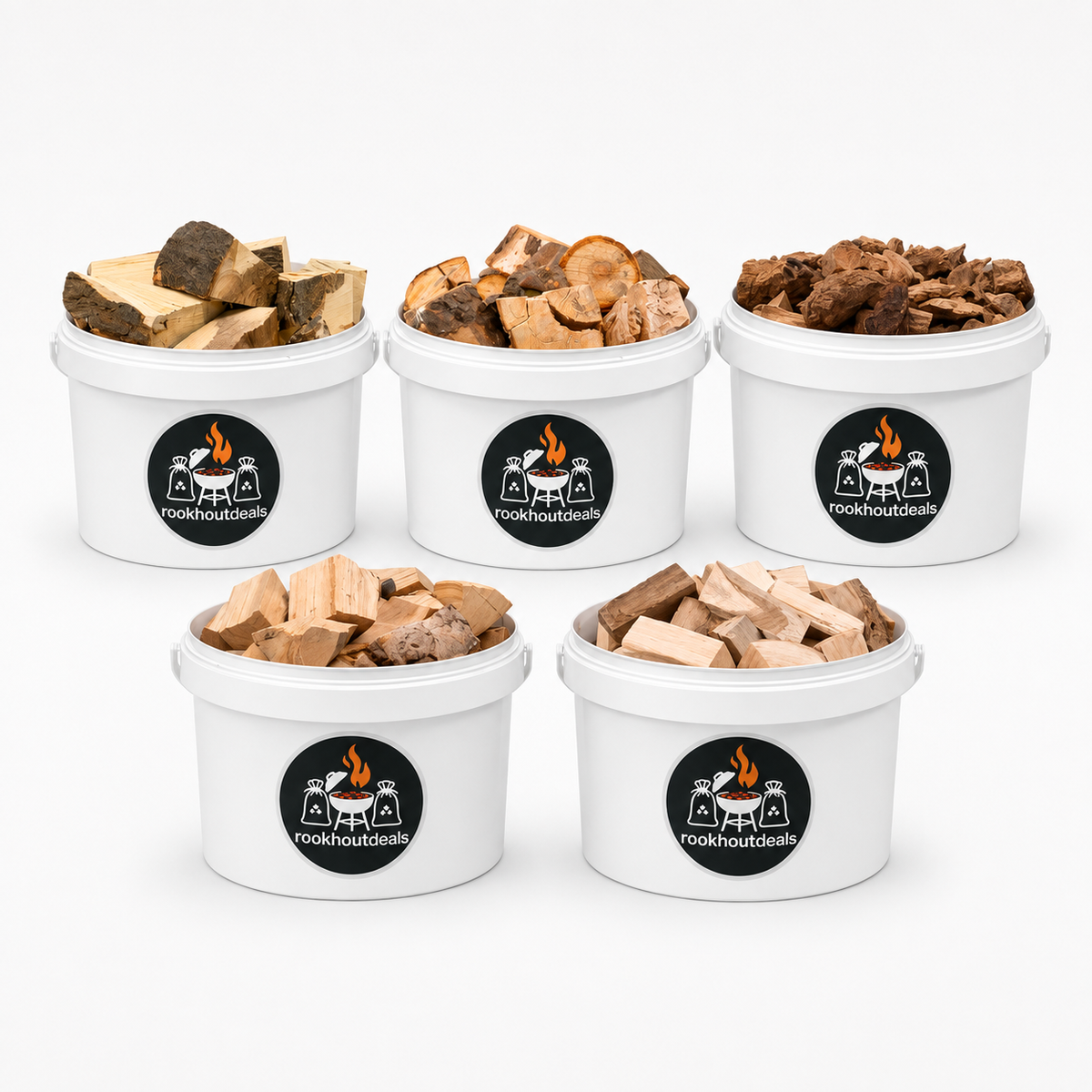 Räucherchunks Probierpaket - 5 Sorten nach Wahl - 5x1 kg